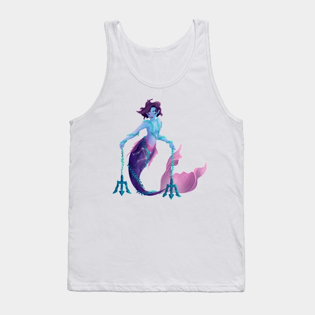 Libra Mermaid Tank Top by lisaspiral